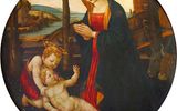 Мадонна с младенцем Сан-Джованнино (La Madonna con Bambino e San Giovannino), выставленная в Зале Геркулеса в Палаццо Веккьо во Флоренции. На этикетке музея написано Jacopo del Sellaio, но в записи каталога (номер 00292620) мы читаем, что картина скорее принадлежит Себастьяно Майнарди (1466-1513), художнику кружка Гирландайо, работавшему во Флоренции в конце 15-го века.

Уфологи видят в сцене вверху справа, за плечами Мадонны, свидетельство "близкого контакта" с неопознанным летающим объектом. Там мы видим персонажа, который, положив руку на лоб, смотрит на НЛО в небе. С ним собака, и животное тоже смотрит в сторону странного предмета.

Можно было бы подумать, что это Звезда Рождества, но ее мы видим в левом верхнем углу в сопровождении трех других маленьких звезд или языков пламени (частое изображение в подобных картинах).

Так что же это? На многих картинах с этим сюжетом мы видим такую же сцену: Ангел выходит из темного облака, внутри которого сияют золотые лучи, и, совсем как на картине в Палаццо Веккьо, за сценой наблюдает пастух, который держит руку на лбу. При этом ангел является пастухам выглядывающим из своего рода ослепительной щели в небе. В "Мадонне с Младенцем" Сан-Джованнино мы видим именно этот яркий проблеск в центре облака, который и принимают за НЛО. Например, Vincenzo Foppa, Bernardino Luini


Три маленькие звезды, которые на этой картине сопровождают большую звезду Рождества, часто использовались для обозначения тройственной девственности Марии; пастух, который смотрит на явление в небе, прикрывая глаза рукой, похож на многие другие штрихи с картин того же сюжета; светящееся облако происходит из истории Рождества в апокрифическом протоевангелии Иакова.

