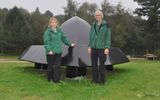 Metal installation in the form of UFO on the place of observation.
Translated by «Yandex.Translator»