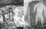 Изображения йови, нарисованные на скалах австралийскими аборигенами
