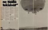 Illustration from the article of the newspaper "Iltalehti" ("Iltalehti") about UFOs in 1992