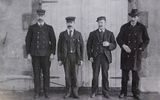 Left to right: Donald MacArthur, Thomas Marshall, James Ducat, and superintendent Robert Muirhead.