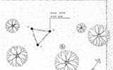 A diagram showing the distances measured between the edges of the holes. Gicoff sketch. (FSR)