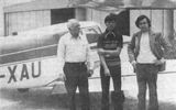 Ignacio La Mora (Carlos ' uncle), pilot / witness Carlos Montiel, and APRO field investigator F. I. Fernando Pareja.