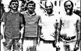 From left to right, Jack and Jim Weiner, Charlie Foltz and Chuck Ruck, in 1993, 17 years after their abduction.