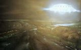 Artistic impression of a UFO encounter in the wastelands North Yorkshire (author: Tony Dodd Zone)