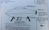 A sketch drawn by John Reeves describing a UFO