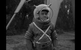 An Earthman in a spacesuit