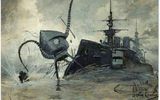 Destroyer "Son of thunder" fighting the tripods of the Martians (the illustration to the edition of 1906, the artist Coria)
Translated by «Yandex.Translator»