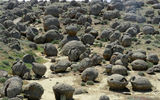 Balls valley

In the natural boundary Torysh Mangystau region lie a number of stone balls of various colors and sizes. According to legend, one day a brave Batyr Ersary Baba shot here from his gun, and the core remained lying on the ground...

Scientists, of course, explain the origin of rocks, more rational reasons, for example, the discharges in the zones of tectonic faults affecting the formation of rocks, or accumulation of fossilized plankton.
 
Translated by «Yandex.Translator»