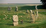 In the small village of Avebury, there is a stone circle that was built about 4,000 years ago.