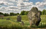 In the small village of Avebury, there is a stone circle that was built about 4,000 years ago.