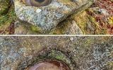 The recess with water in the stone resembles an eye