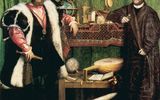 Painting by Hans Holbein the Younger "the Ambassadors", where a strange object in the foreground at a certain angle, turns into a skull.
Translated by «Yandex.Translator»