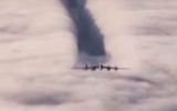 Concurrent track during training flights of the Tu-160, Tu-95MS and Tu-22M3
Translated by «Yandex.Translator»