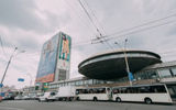 Ukrainian Institute of scientific-technical expertise and information (UKRINTEI), conference hall which is built in the form of a flying saucer.

PHOTO SHOWN WITH : KIEVVLAST.COM.UA
Translated by «Yandex.Translator»