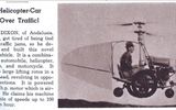 This picture and accompanying text appeared in November 1941 in the magazine Modern Mechanix. 
That's what Modern Mechanix says about it:


Jess Dixon of Andalusia (Alabama), tired of traffic jams, so he designed and built this new aircraft. It's a combination car, helicopter, gyroplane and motorcycle. It is equipped with engine capacity of 40 HP, air-cooled. He claims that his machine is capable of speeds up to 100 mph.


On the website Aerofiles has a small review on this helicopter:


1936 = Roadable helicopter. 1pOH; 40hp air-cooled engine. Coaxial rotor system with cyclic and collective pitch control. “Foot pedals actuated a hinged vane on the tail, counting on rotor downwash for yaw control.” In a photo the helicopter is seen hovering, but no test results were found.


Pictured helicopter is seen hovering, but test results not detected.

According to the newspaper Andalusia, this helicopter was named "Flying Ginny", but according to this source (" Mobile aviation" ) is a small flying machine called "Hummingbird."

It looks like Jess Dixon was offered a job the company Twin Coach in Ohio for further development of its aircraft. This work seems to have culminated in a TCAH-1, twin coaxial helicopter, equipped with two engines of 75 HP 
Translated by «Yandex.Translator»