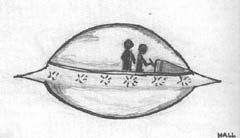 Drawing by artist Brian James. (Report of a Canadian UFO)