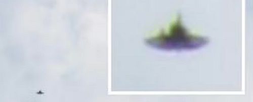 Illustrative photo with a UFO