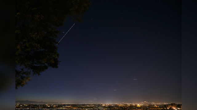 "Planet Parade" y la ISS © Gianluca Masi / the virtual Telescope Project