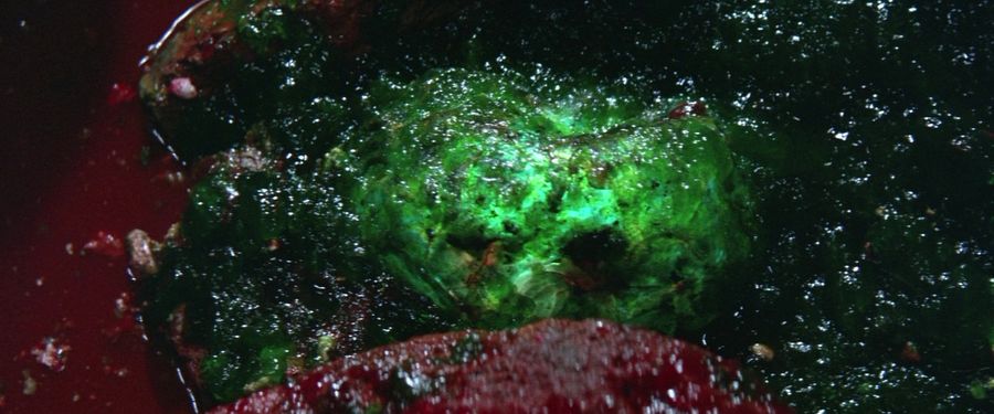 Green slime found on an asteroid