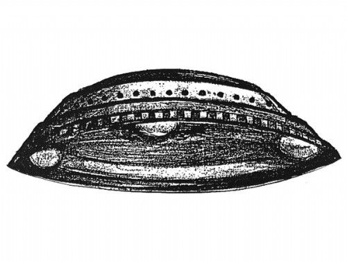 Detailed sketch of the object that Dodd and Dale observed. (author: Hesemann)