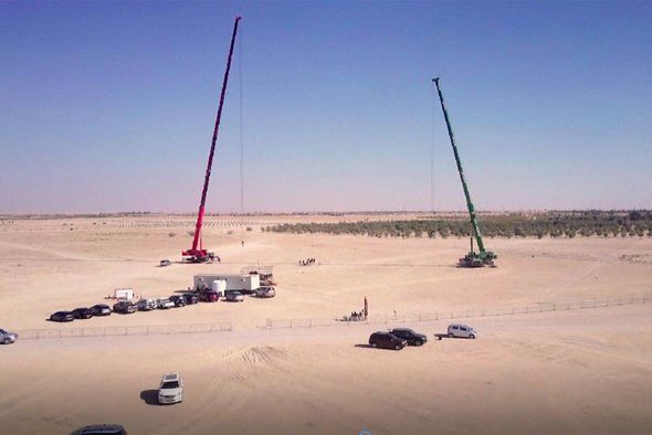 Two Moons over Dubai: The moons were designed as a publicity stunt (Image: UAE MEDIA OFFICE)