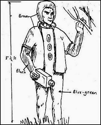 The picture of the humanoid from an eyewitness
Translated by «Yandex.Translator»