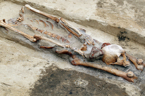 A skeleton with a severed head at the feet of the ancient "cemetery of the vampires" in the Polish city of Gliwice
Translated by «Yandex.Translator»