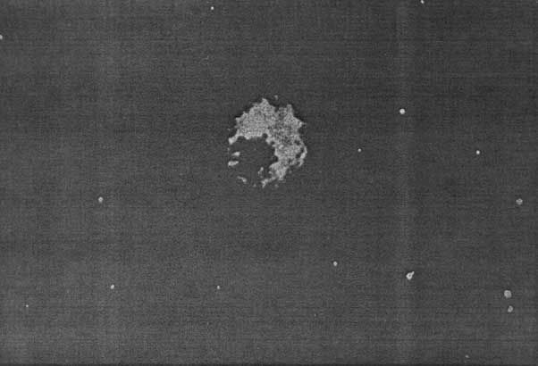 21 hours. 50 min. 55 sec. - 21 hours. 53 min 19 sec The next phase of the sodium cloud

Pictures filmed by the Astrophysical Institute of the Academy of Sciences of the Kazakh SSR in Alma-ATA, September 13, 1959 a Survey was made of the camera 1:5 500 mm lens, orange filter. Observers: V. S. Mityagin, M. A. Svechnikov, K. G. Jakusheva.
Shooting - Moscow
Translated by «Yandex.Translator»