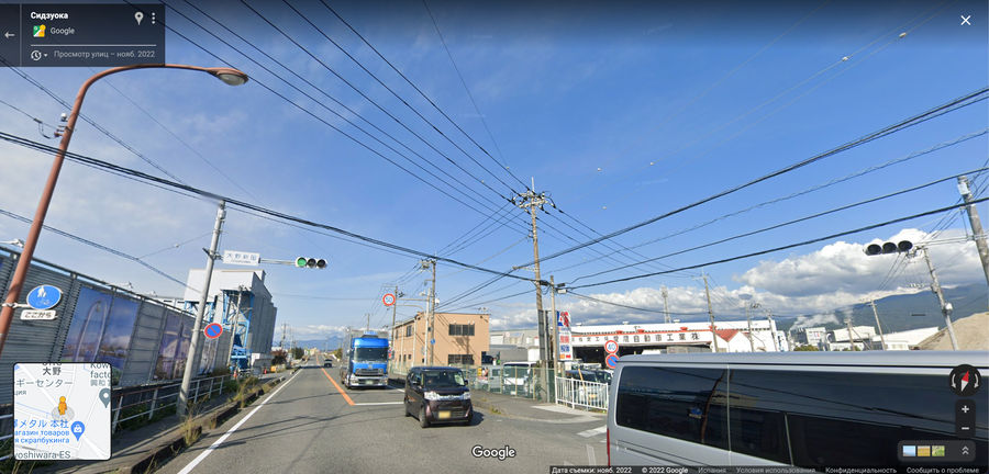 Wire marker in a Japanese city Shizuoka.