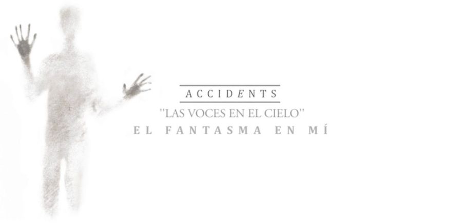 The cover of the music album in Spanish titled "Accidents — El Fantasma en mi" for comparison