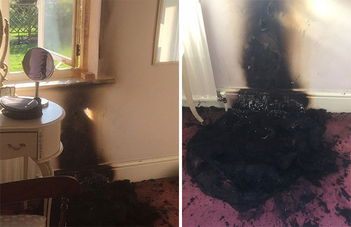 Who would have thought that a makeup mirror could cause a fire?