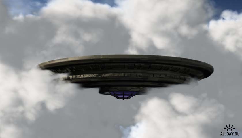 The UFO was drawn by using three-dimensional modeling.
Translated by «Yandex.Translator»