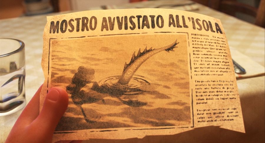 Foto de un monstruo marino en un periódico local