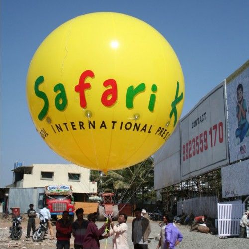 A big balloon with helium, which is used as moving signage.
Translated by «Yandex.Translator»