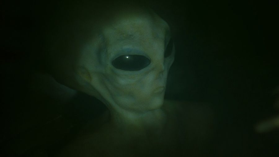 Alien corpse under water