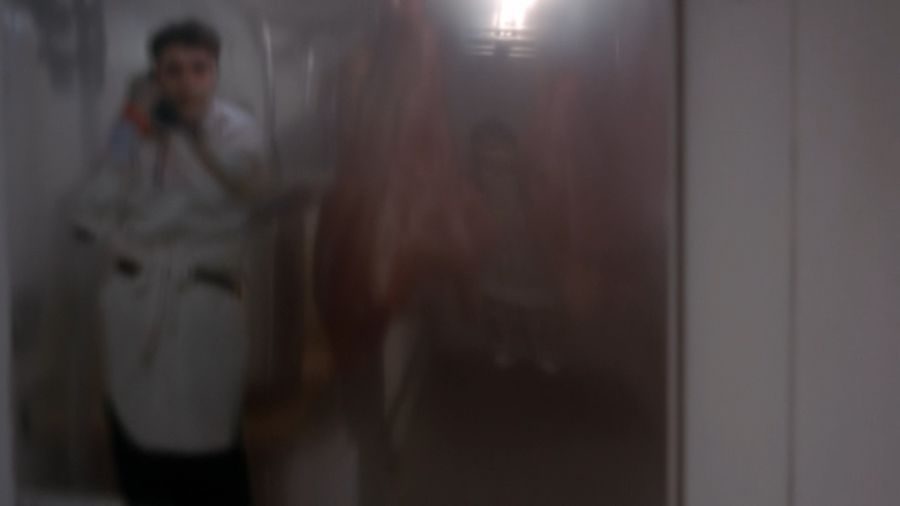 Reflection of the possessed doll during the attack