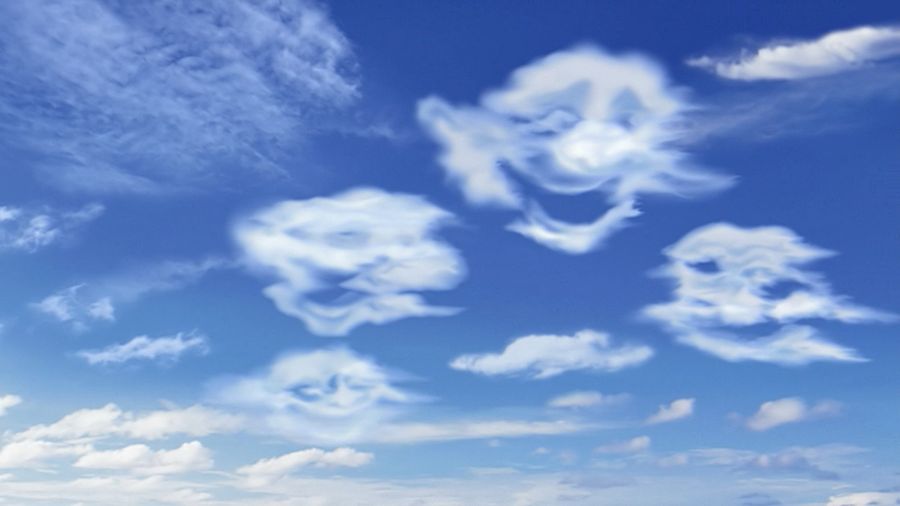 "Smiling" clouds