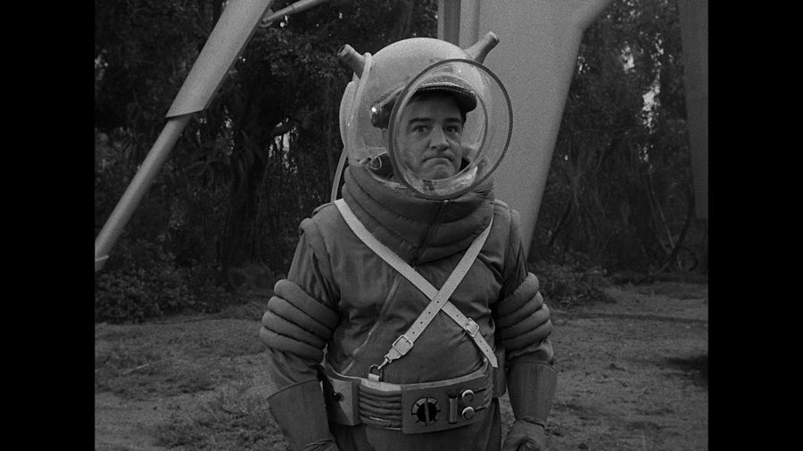 An Earthman in a spacesuit