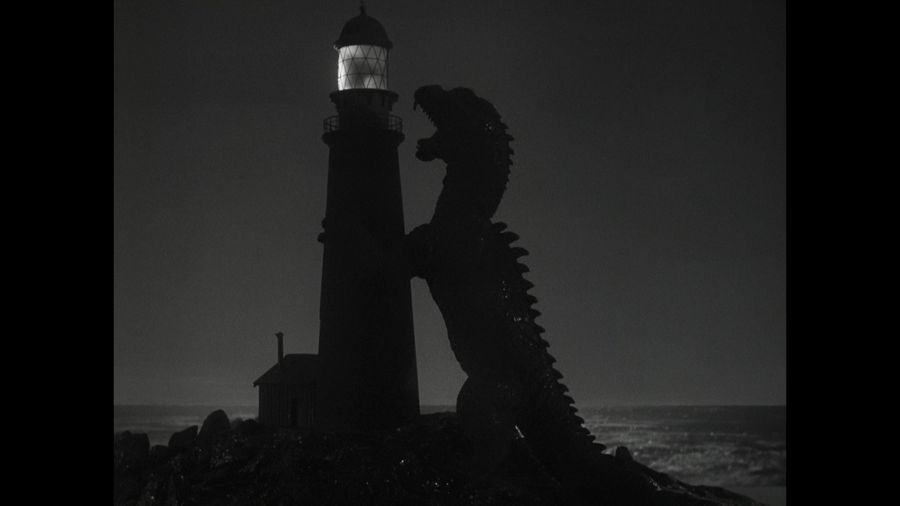 Dinosaur destroys lighthouse