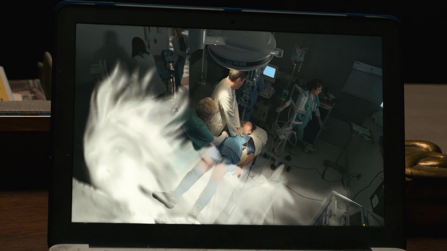 Imagen del fantasma en el vídeo del hospital