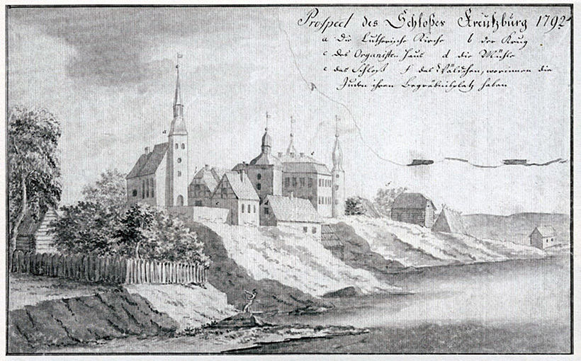 Krustpils castle / I. Brotze, 1792
Translated by «Yandex.Translator»