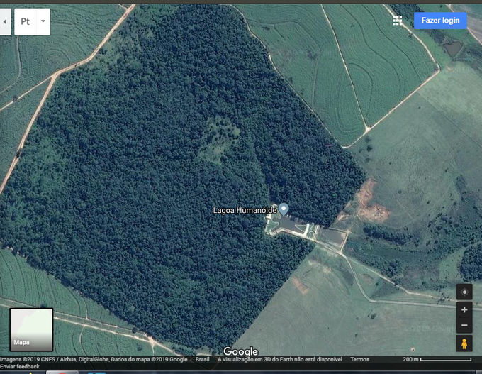 Seth ma @SethmaLua

Lake in the shape of a man with his hands up located in Sao Paulo, Brazil.

It is located on private land, whose owners do not wish to comment. Although the fact that it was created artificially, scientists are not in doubt.
Translated by «Yandex.Translator»