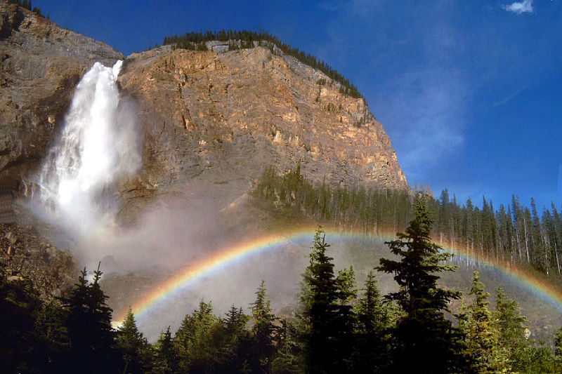 Arco iris en el agua el polvo de la cascada de Такаккау, canadá
Traducido del servicio de «Yandex.Traductor»