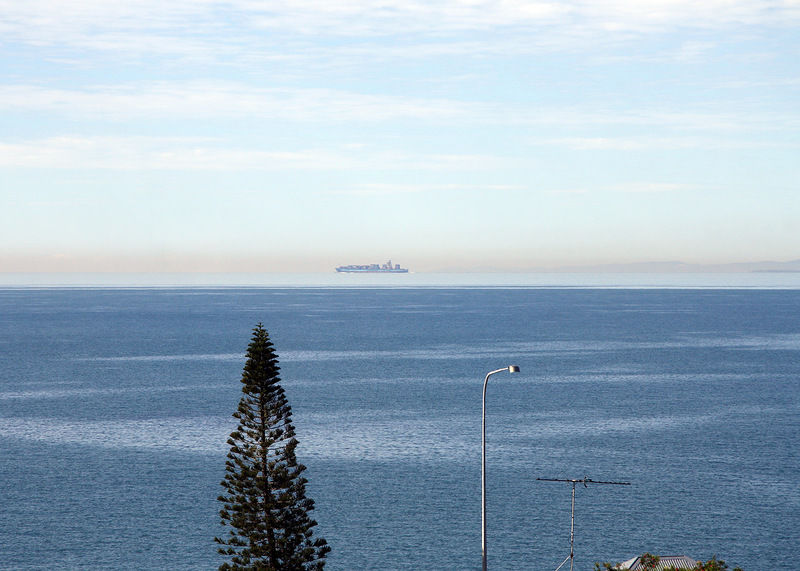 A ship on the horizon.
Translated by «Yandex.Translator»