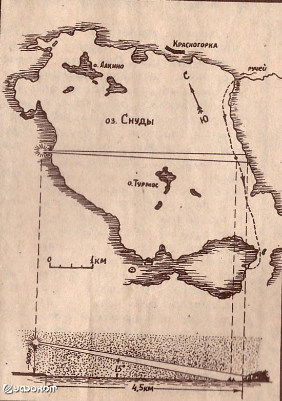 A map of the area where he had contact with UFOs. Fig. V. Ovcharenko
Translated by «Yandex.Translator»