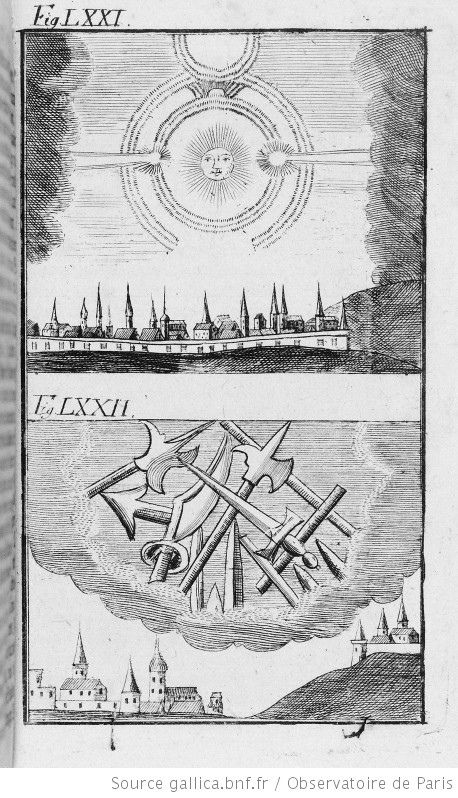 Figure LXXI: Phenomenon observed during the passage of comet 1532. Figure LXXII: Phenomenon observed during the passage of comet 1537.