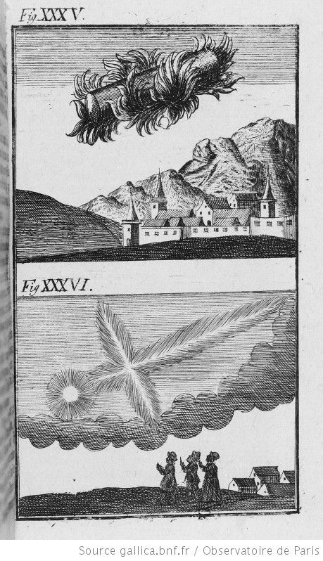 Figure XXXV: Phenomenon observed during the passage of comet 384. Figure XXXVI: Phenomenon observed during the passage of comet 393.