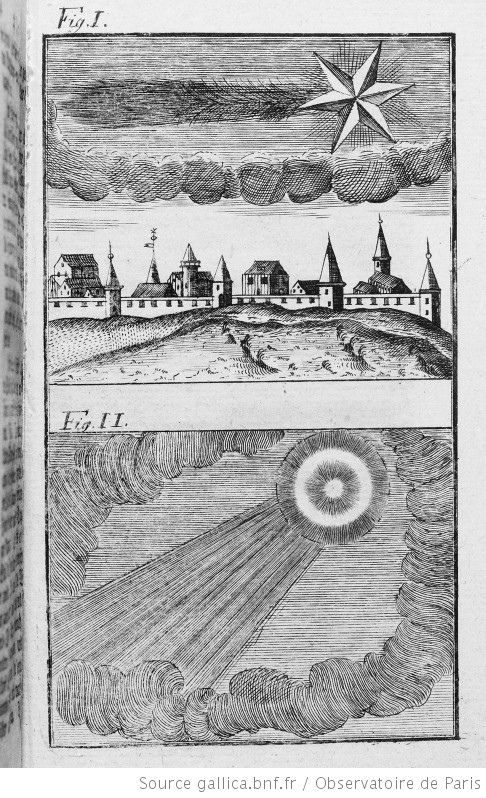 A phenomenon observed during the passage of a comet in 922 BC. Figure II: A phenomenon observed during the passage of the comet 642 BC.