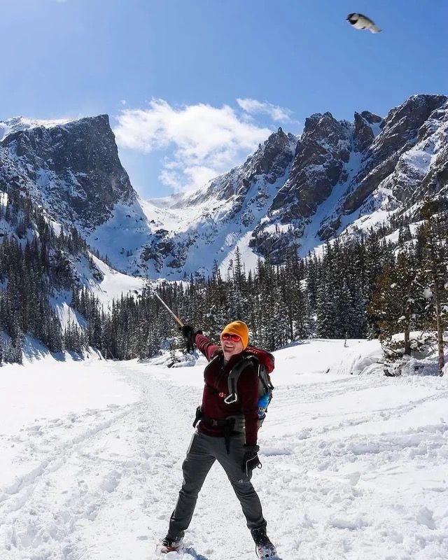 A sparrow that accidentally flew into the framePosted by u/aerospace_engr787Rocky Mountain National Park | Colorado U.S. - (expand first image to see me get photobombed by a bird)